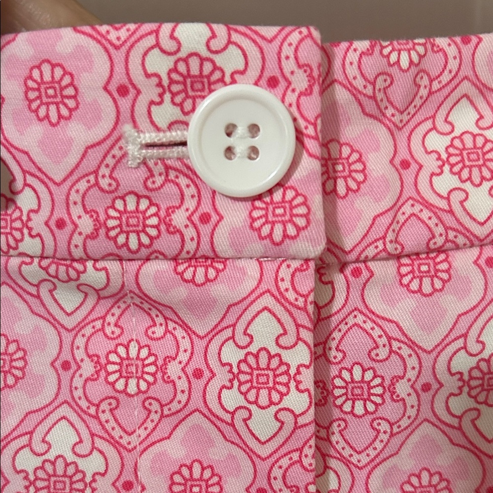 Talbots Pink Patterned ankle length pants - Picture 2 of 6